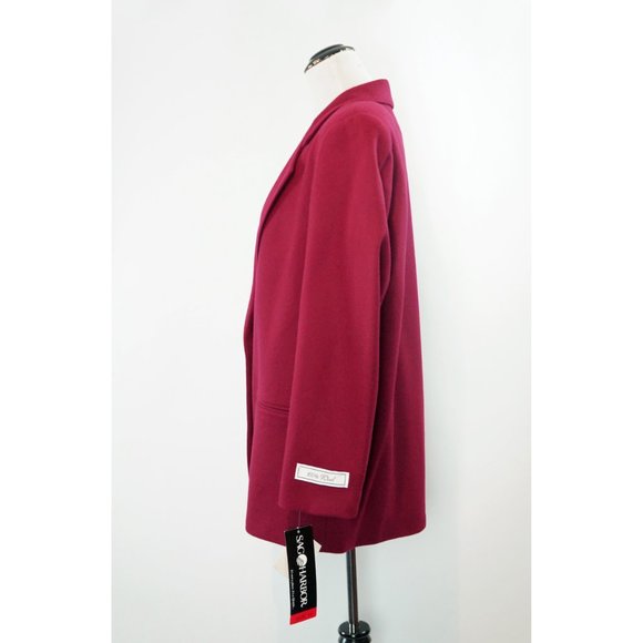 Sag Harbor Wool Blazer, Maroon - Picture 2 of 4
